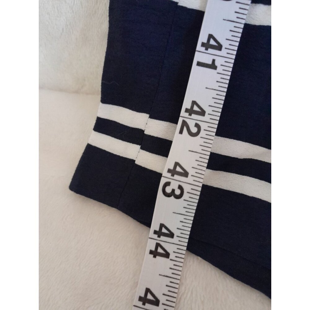 New Lulus Medium Wide Leg Retro Flowy Casual Vacation Striped Pants Pockets - Picture 8 of 11